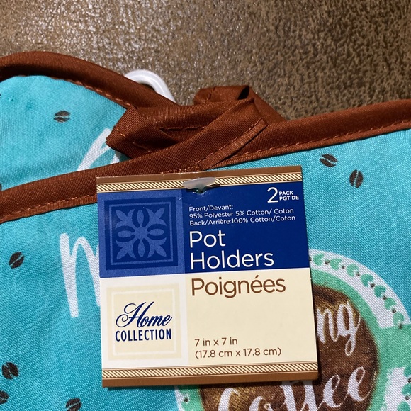 Home Collection 5 Piece Oven Mitt Pot Holders Dish Cloths Kitchen Bundle (New) - Picture 9 of 13